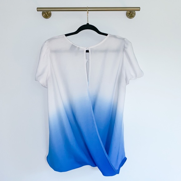 White & Blue Ombre Blouse - Picture 5 of 7
